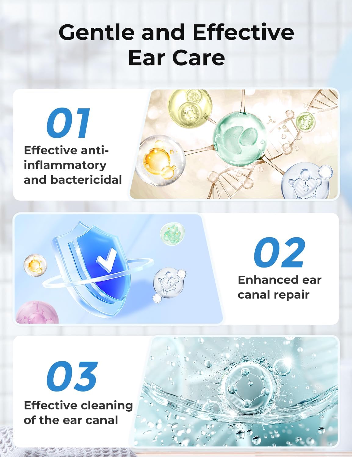 Ear Wax Removal Water Powered Ear Cleaner Electric Ear Cleaning Kit Waterproof