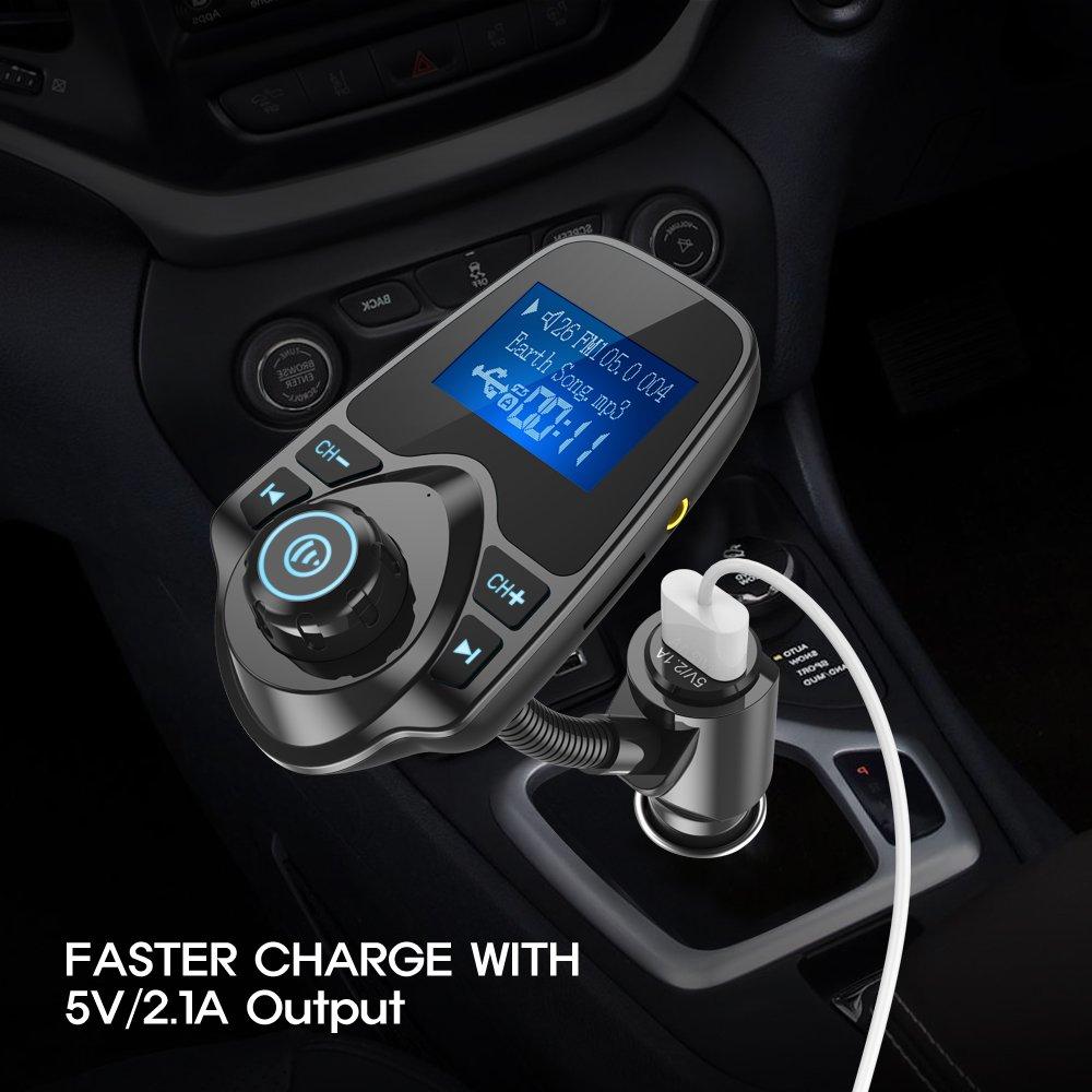 Bluetooth Car FM Transmitter Audio Adapter Receiver Wireless Hands Free