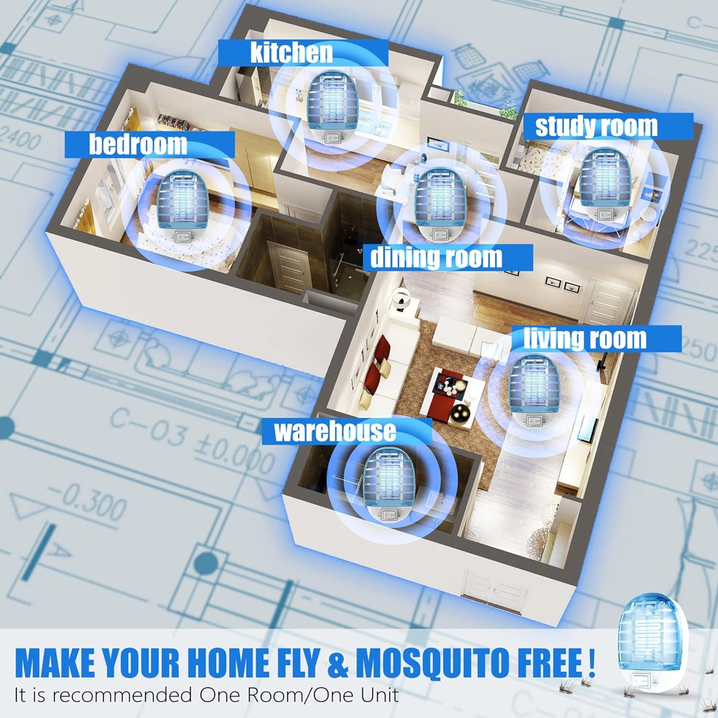 Indoor Bug Fly Mosquito Zapper