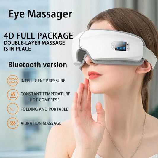 Smart Eye Massager with Hot Compress & Bluetooth